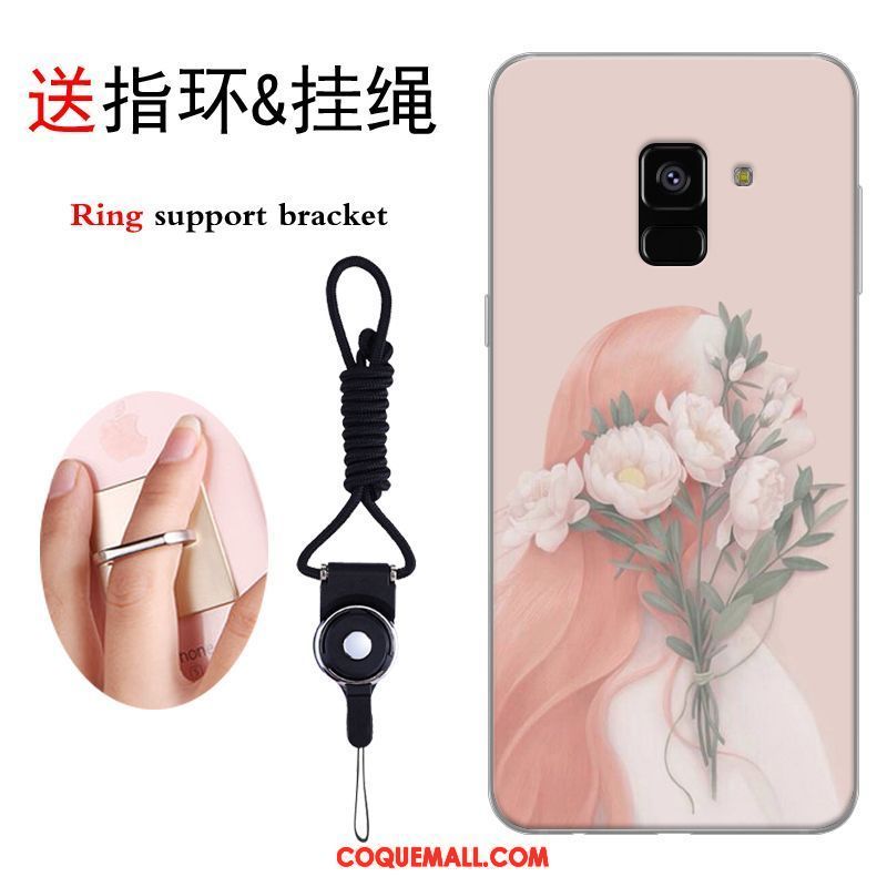 Étui Samsung Galaxy A8 2018 Noir Téléphone Portable Charmant, Coque Samsung Galaxy A8 2018 Dessin Animé Tout Compris