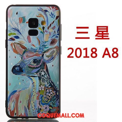 Étui Samsung Galaxy A8 2018 Personnalité Créatif Étoile, Coque Samsung Galaxy A8 2018 Protection Téléphone Portable