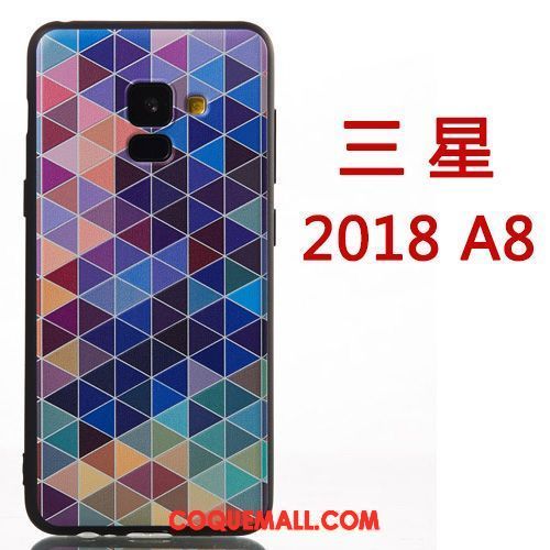 Étui Samsung Galaxy A8 2018 Personnalité Créatif Étoile, Coque Samsung Galaxy A8 2018 Protection Téléphone Portable