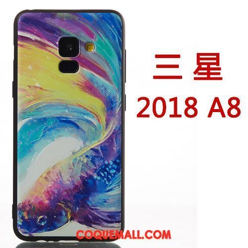 Étui Samsung Galaxy A8 2018 Personnalité Créatif Étoile, Coque Samsung Galaxy A8 2018 Protection Téléphone Portable