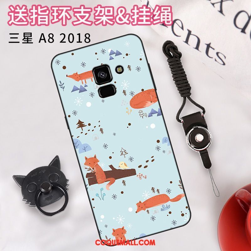 Étui Samsung Galaxy A8 2018 Rose Tendance Protection, Coque Samsung Galaxy A8 2018 Téléphone Portable Étoile