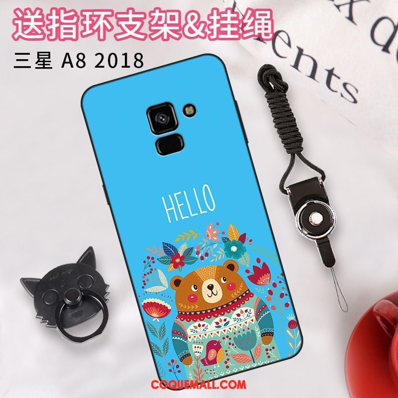 Étui Samsung Galaxy A8 2018 Rose Tendance Protection, Coque Samsung Galaxy A8 2018 Téléphone Portable Étoile