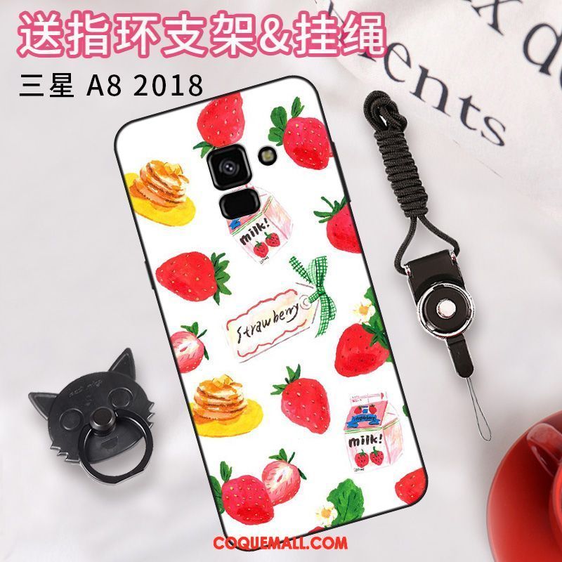 Étui Samsung Galaxy A8 2018 Rose Tendance Protection, Coque Samsung Galaxy A8 2018 Téléphone Portable Étoile