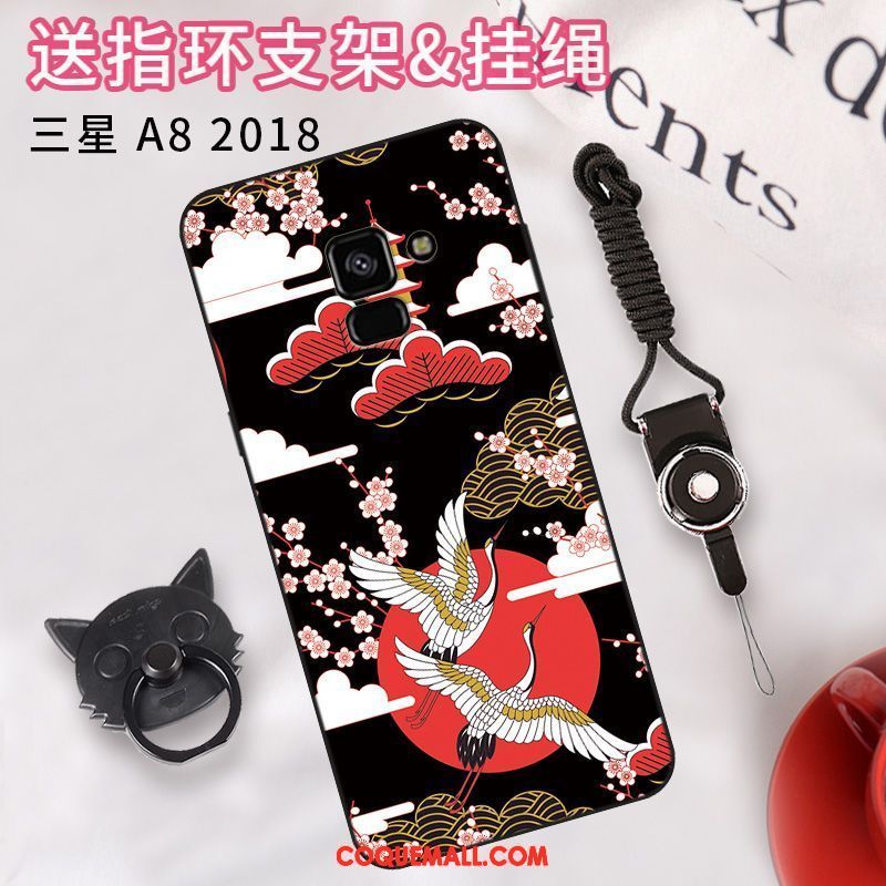 Étui Samsung Galaxy A8 2018 Rose Tendance Protection, Coque Samsung Galaxy A8 2018 Téléphone Portable Étoile