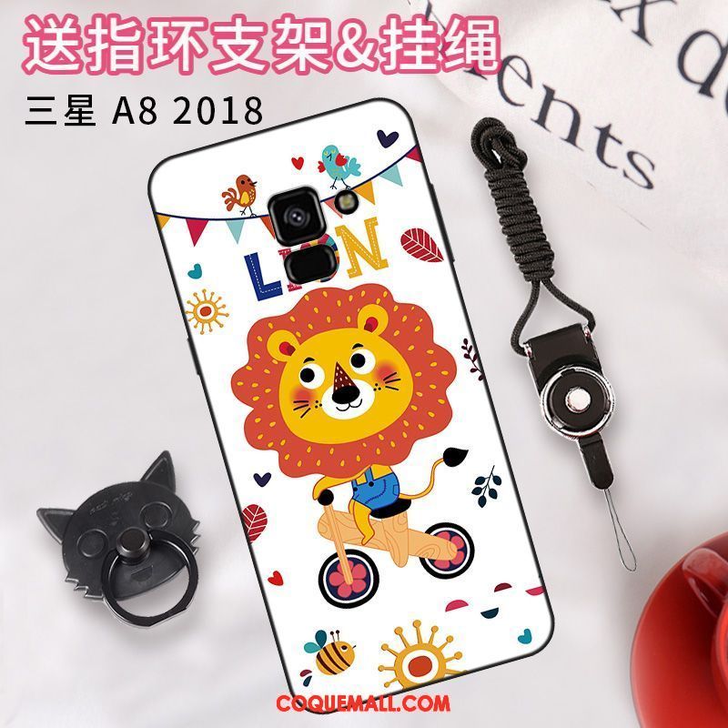 Étui Samsung Galaxy A8 2018 Rose Tendance Protection, Coque Samsung Galaxy A8 2018 Téléphone Portable Étoile