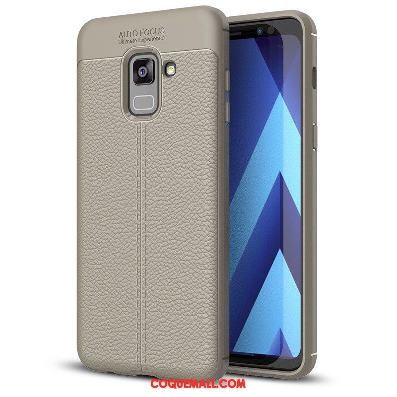 Étui Samsung Galaxy A8 2018 Rouge Coque En Silicone Téléphone Portable, Coque Samsung Galaxy A8 2018 Tout Compris Protection