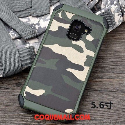 Étui Samsung Galaxy A8 2018 Silicone Incassable Protection, Coque Samsung Galaxy A8 2018 Téléphone Portable Camouflage