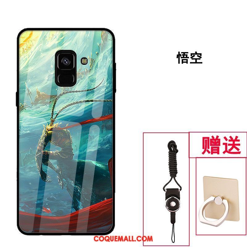 Étui Samsung Galaxy A8 2018 Tout Compris Incassable Rouge, Coque Samsung Galaxy A8 2018 Modèle Étoile