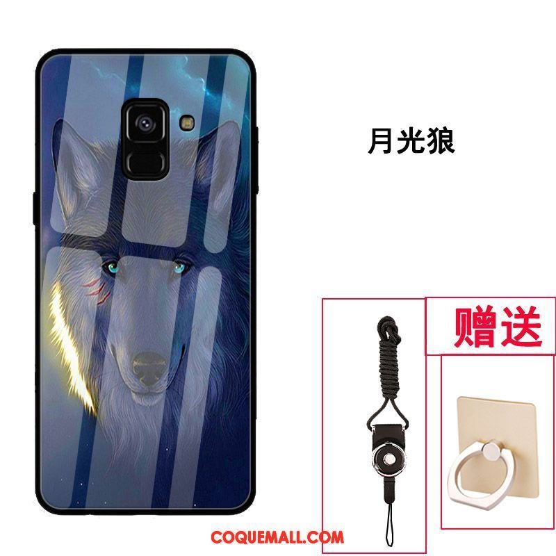 Étui Samsung Galaxy A8 2018 Tout Compris Incassable Rouge, Coque Samsung Galaxy A8 2018 Modèle Étoile