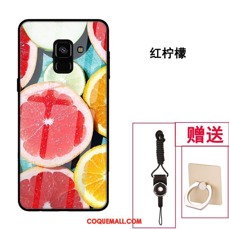 Étui Samsung Galaxy A8 2018 Tout Compris Incassable Rouge, Coque Samsung Galaxy A8 2018 Modèle Étoile