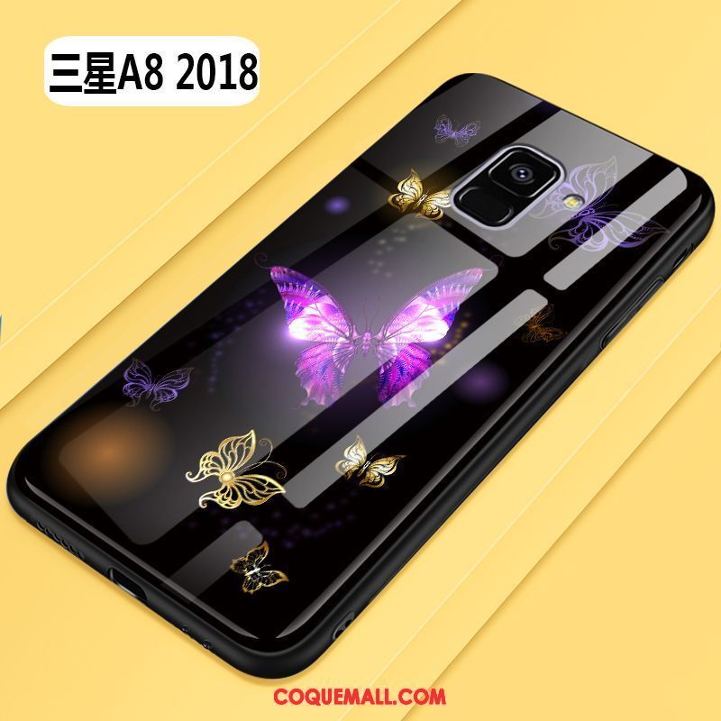 Étui Samsung Galaxy A8 2018 Tout Compris Violet Créatif, Coque Samsung Galaxy A8 2018 Mode Original