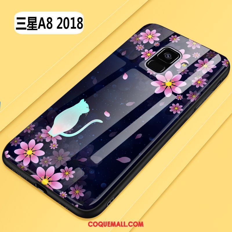 Étui Samsung Galaxy A8 2018 Tout Compris Violet Créatif, Coque Samsung Galaxy A8 2018 Mode Original