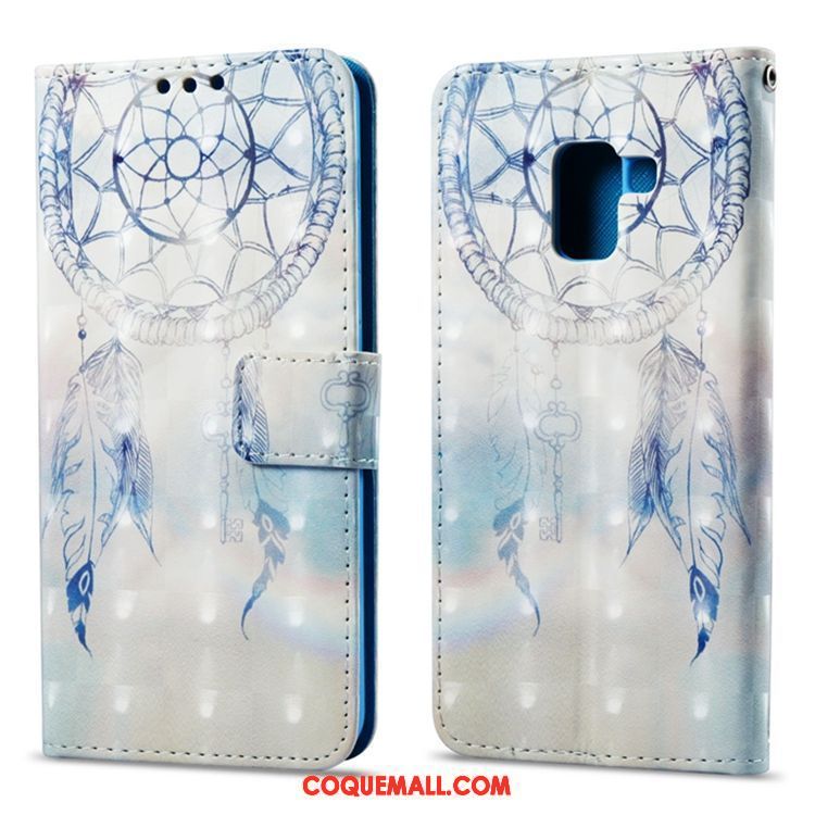 Étui Samsung Galaxy A8 2018 Téléphone Portable Étoile Rouge, Coque Samsung Galaxy A8 2018 Carte Silicone
