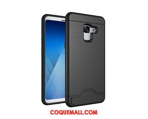 Étui Samsung Galaxy A8 2018 Vert Incassable Support, Coque Samsung Galaxy A8 2018 Fluo Carte