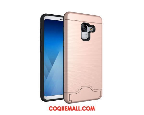 Étui Samsung Galaxy A8 2018 Vert Incassable Support, Coque Samsung Galaxy A8 2018 Fluo Carte