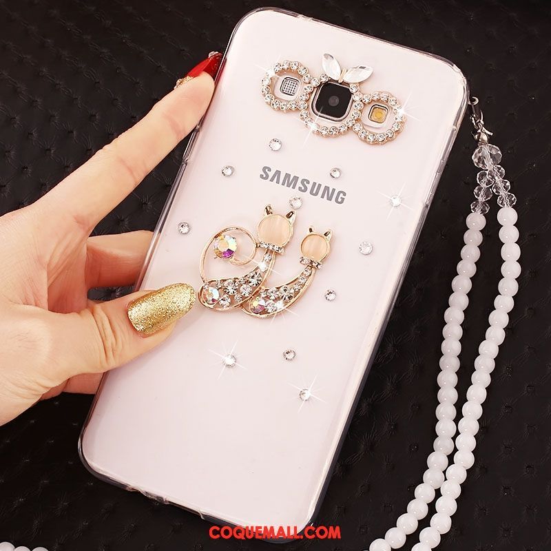 Étui Samsung Galaxy A8 Dessin Animé Fleurs Rose, Coque Samsung Galaxy A8 Charmant Violet