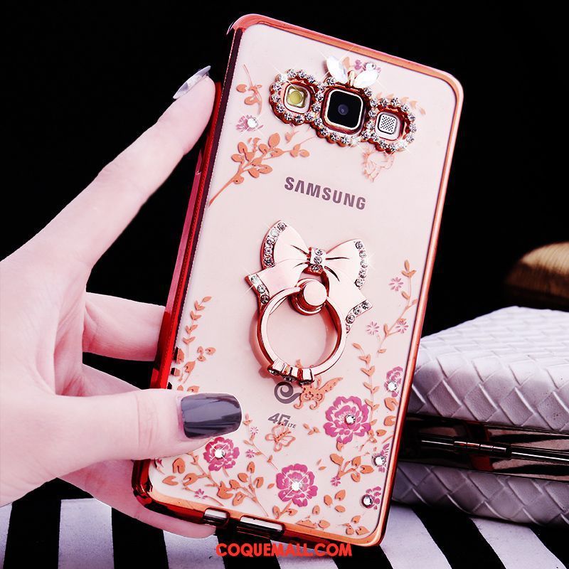 Étui Samsung Galaxy A8 Incassable Or Strass, Coque Samsung Galaxy A8 Luxe Silicone