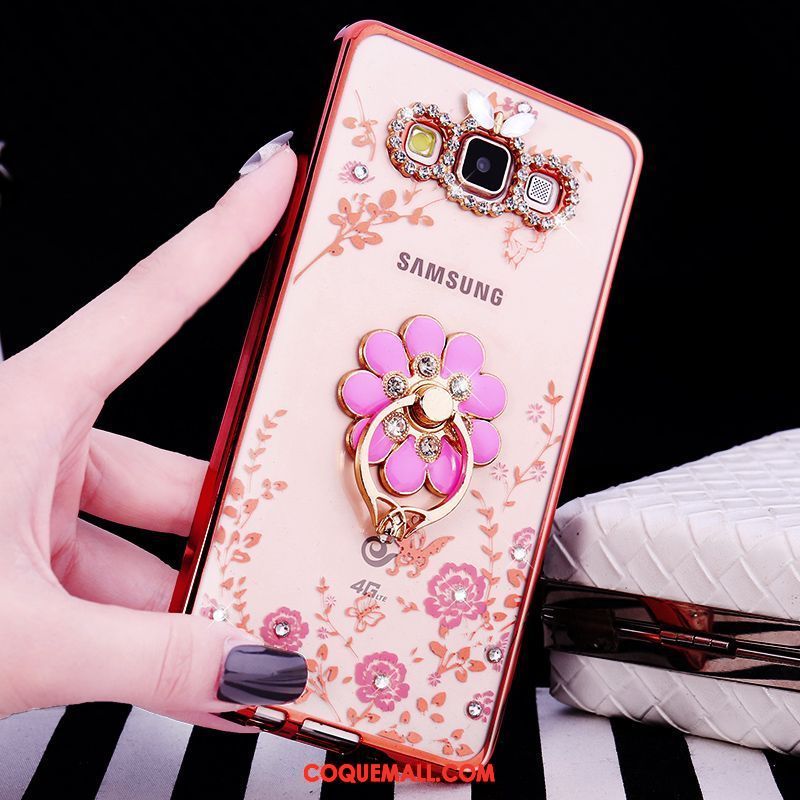 Étui Samsung Galaxy A8 Incassable Or Strass, Coque Samsung Galaxy A8 Luxe Silicone