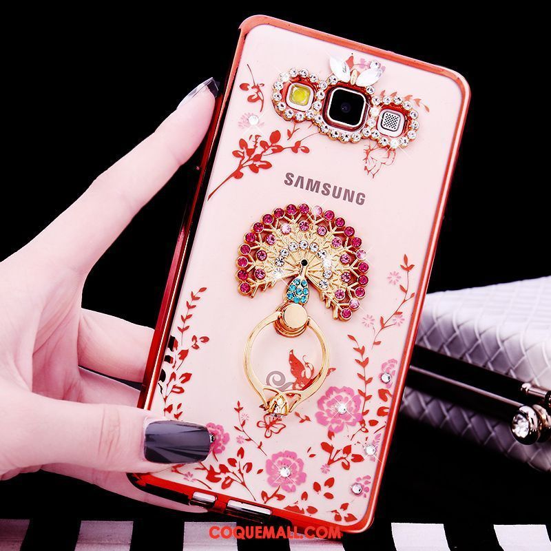 Étui Samsung Galaxy A8 Incassable Or Strass, Coque Samsung Galaxy A8 Luxe Silicone