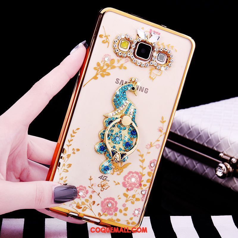 Étui Samsung Galaxy A8 Incassable Or Strass, Coque Samsung Galaxy A8 Luxe Silicone