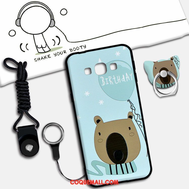 Étui Samsung Galaxy A8 Protection Téléphone Portable Bleu, Coque Samsung Galaxy A8 Ornements Suspendus Dessin Animé