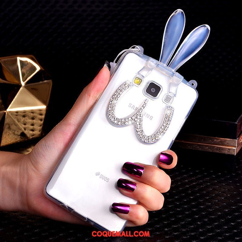 Étui Samsung Galaxy A8 Silicone Téléphone Portable Des Oreilles De Lapin, Coque Samsung Galaxy A8 Protection Strass