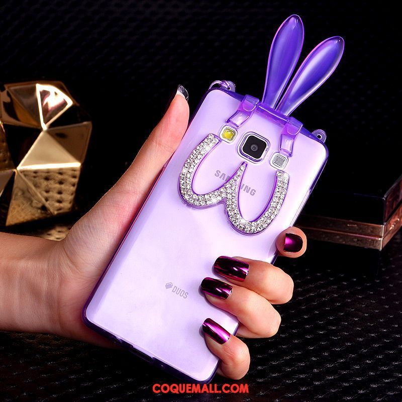 Étui Samsung Galaxy A8 Silicone Téléphone Portable Des Oreilles De Lapin, Coque Samsung Galaxy A8 Protection Strass