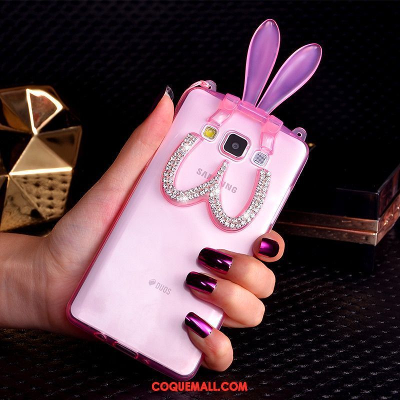 Étui Samsung Galaxy A8 Silicone Téléphone Portable Des Oreilles De Lapin, Coque Samsung Galaxy A8 Protection Strass