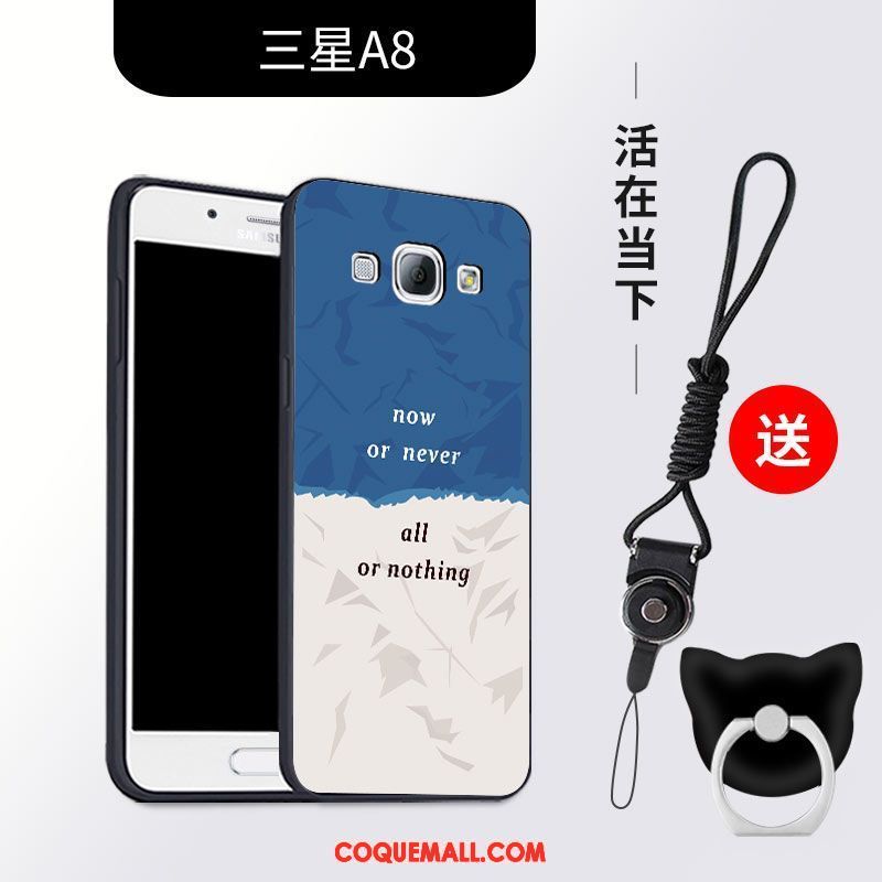 Étui Samsung Galaxy A8 Tout Compris Étoile Silicone, Coque Samsung Galaxy A8 Délavé En Daim Protection