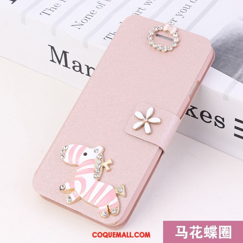 Étui Samsung Galaxy A8 Téléphone Portable Clamshell Simple, Coque Samsung Galaxy A8 Fleur Lapin