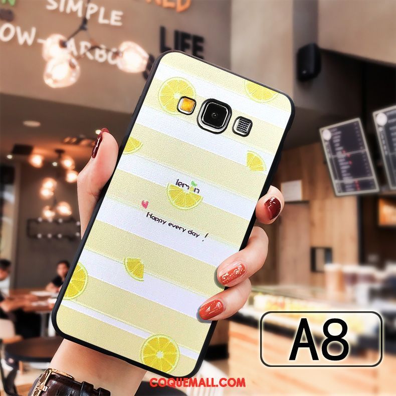 Étui Samsung Galaxy A8 Téléphone Portable Délavé En Daim Frais, Coque Samsung Galaxy A8 Tout Compris Tendance