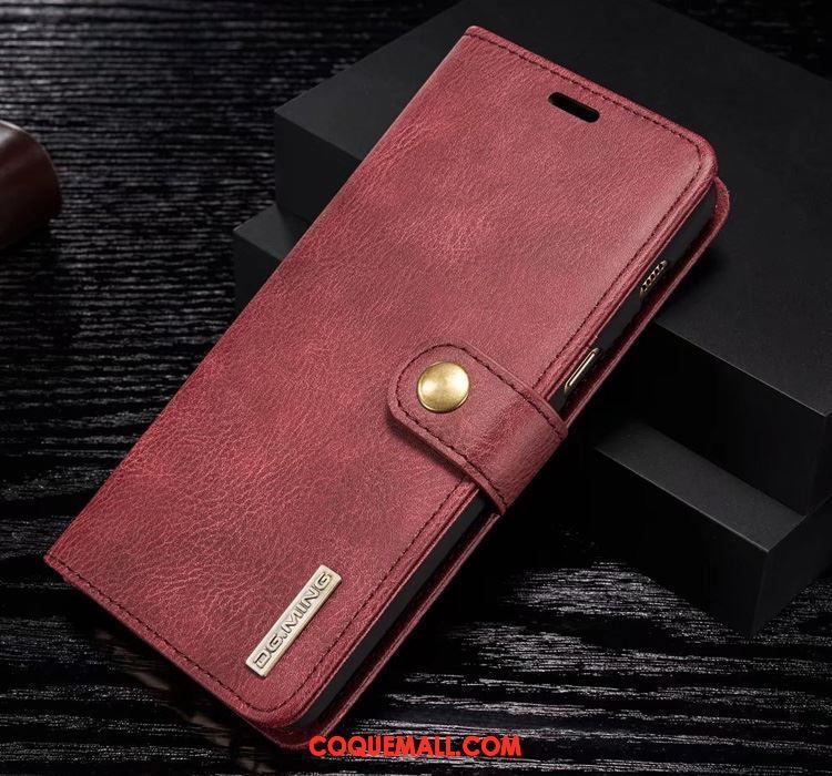 Étui Samsung Galaxy A8 Vintage Protection Étui En Cuir, Coque Samsung Galaxy A8 Étoile Rouge