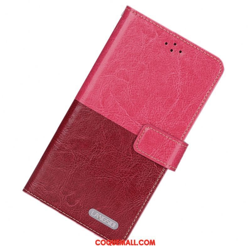 Étui Samsung Galaxy A8 Étoile Protection Rouge, Coque Samsung Galaxy A8 Étui En Cuir Incassable