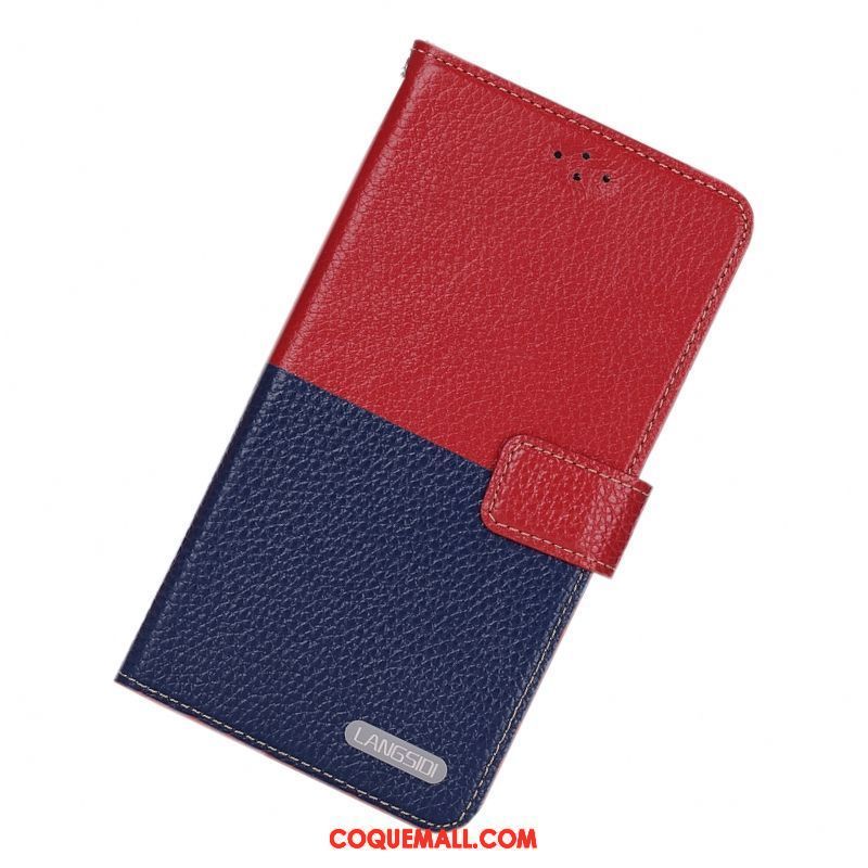 Étui Samsung Galaxy A8 Étoile Protection Rouge, Coque Samsung Galaxy A8 Étui En Cuir Incassable