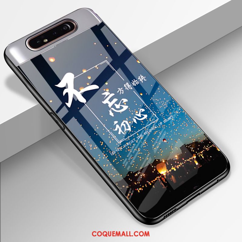 Étui Samsung Galaxy A80 Art Incassable Tendance, Coque Samsung Galaxy A80 Noir Téléphone Portable