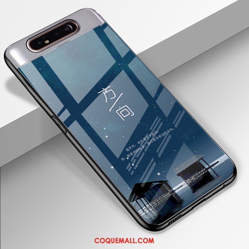 Étui Samsung Galaxy A80 Art Incassable Tendance, Coque Samsung Galaxy A80 Noir Téléphone Portable