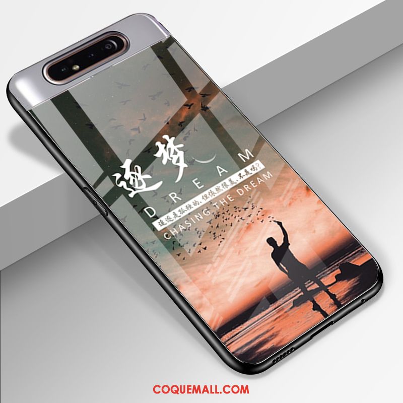 Étui Samsung Galaxy A80 Art Incassable Tendance, Coque Samsung Galaxy A80 Noir Téléphone Portable