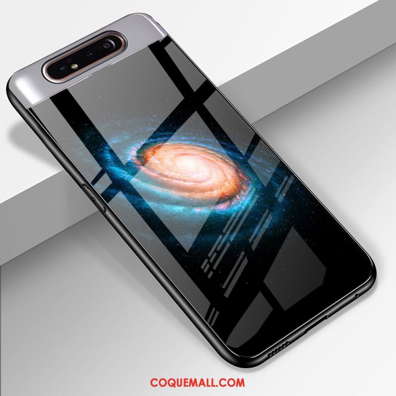 Étui Samsung Galaxy A80 Art Incassable Tendance, Coque Samsung Galaxy A80 Noir Téléphone Portable