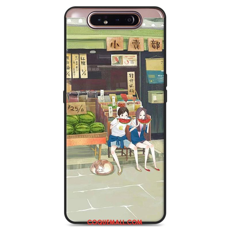 Étui Samsung Galaxy A80 Art Téléphone Portable Silicone, Coque Samsung Galaxy A80 Ornements Suspendus Vert