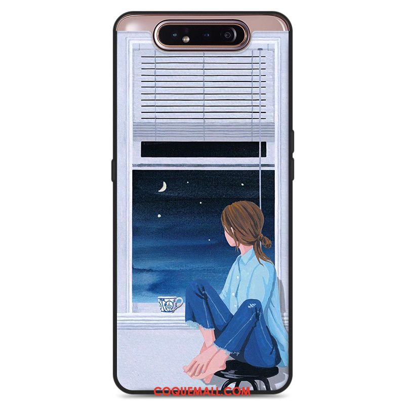 Étui Samsung Galaxy A80 Art Téléphone Portable Silicone, Coque Samsung Galaxy A80 Ornements Suspendus Vert