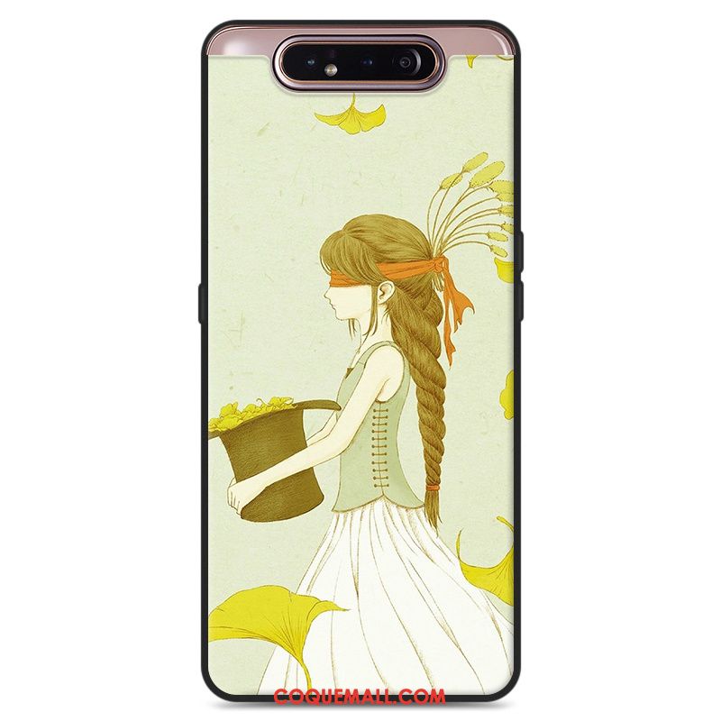 Étui Samsung Galaxy A80 Art Téléphone Portable Silicone, Coque Samsung Galaxy A80 Ornements Suspendus Vert