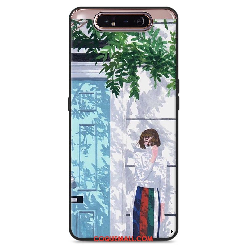 Étui Samsung Galaxy A80 Art Téléphone Portable Silicone, Coque Samsung Galaxy A80 Ornements Suspendus Vert