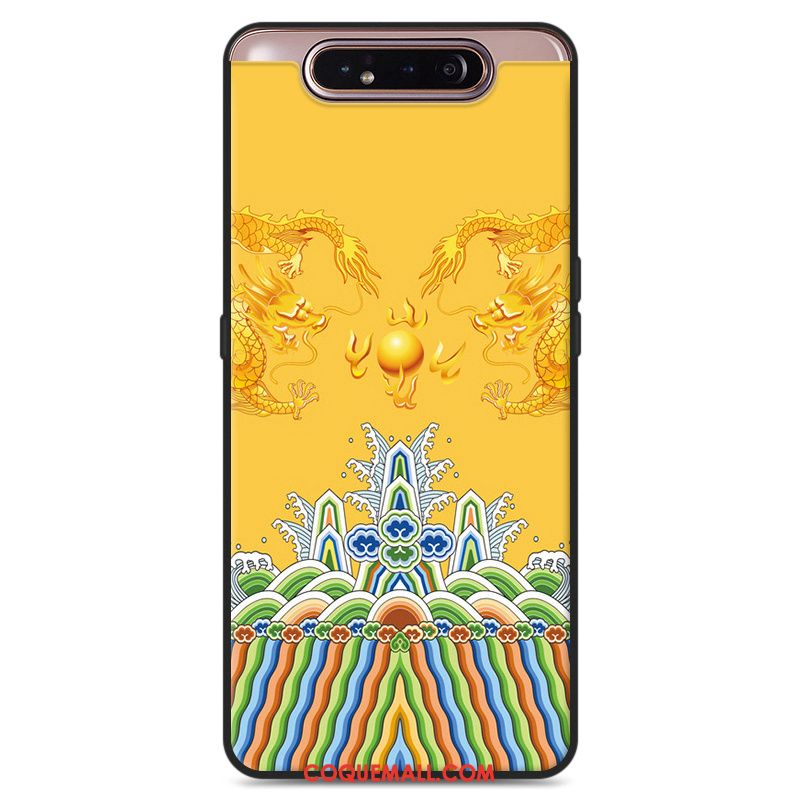 Étui Samsung Galaxy A80 Gris Téléphone Portable Fluide Doux, Coque Samsung Galaxy A80 Amoureux Personnalité