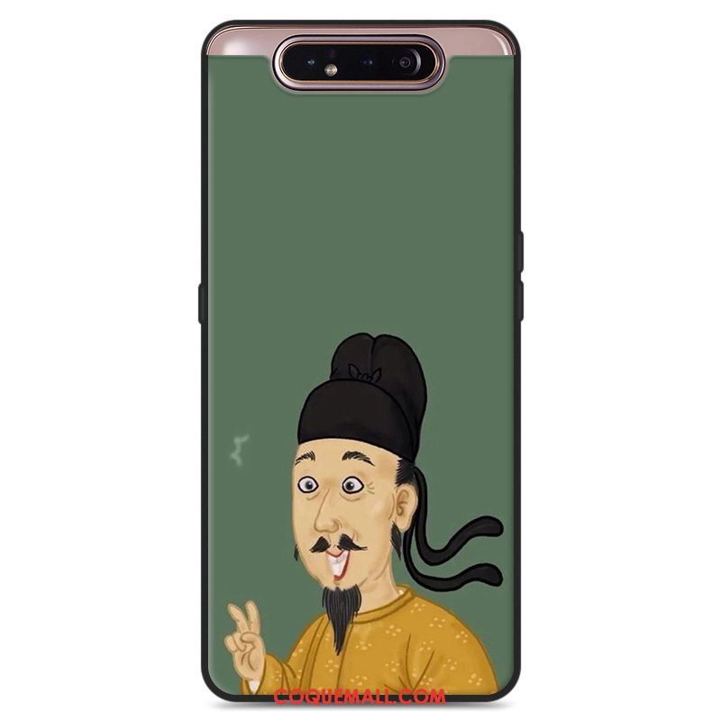 Étui Samsung Galaxy A80 Gris Téléphone Portable Fluide Doux, Coque Samsung Galaxy A80 Amoureux Personnalité