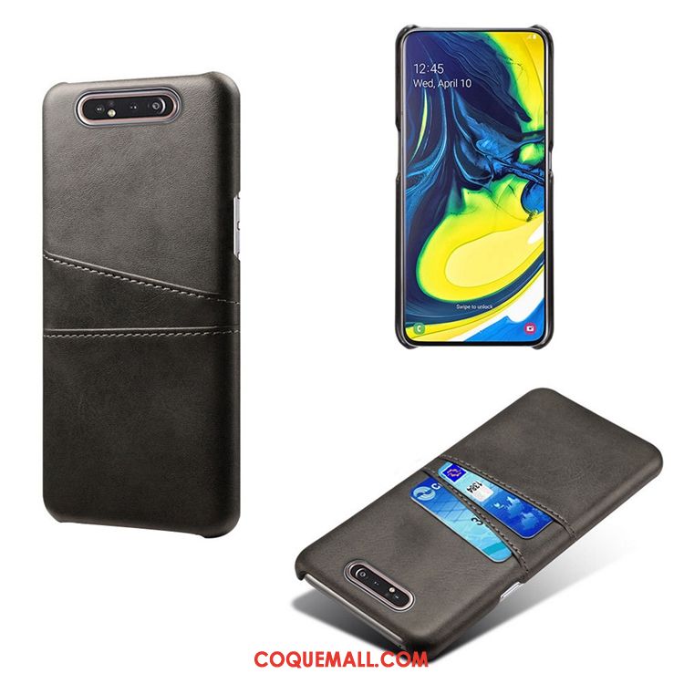 Étui Samsung Galaxy A80 Vert Créatif Petit, Coque Samsung Galaxy A80 Modèle Fleurie Carte