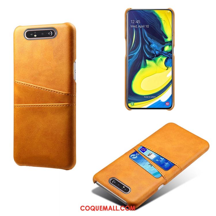 Étui Samsung Galaxy A80 Vert Créatif Petit, Coque Samsung Galaxy A80 Modèle Fleurie Carte