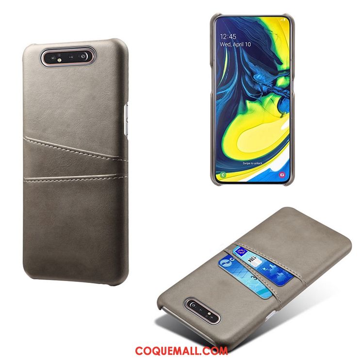 Étui Samsung Galaxy A80 Vert Créatif Petit, Coque Samsung Galaxy A80 Modèle Fleurie Carte