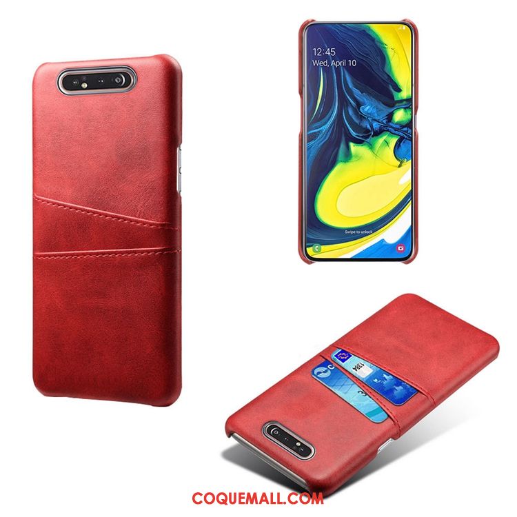 Étui Samsung Galaxy A80 Vert Créatif Petit, Coque Samsung Galaxy A80 Modèle Fleurie Carte