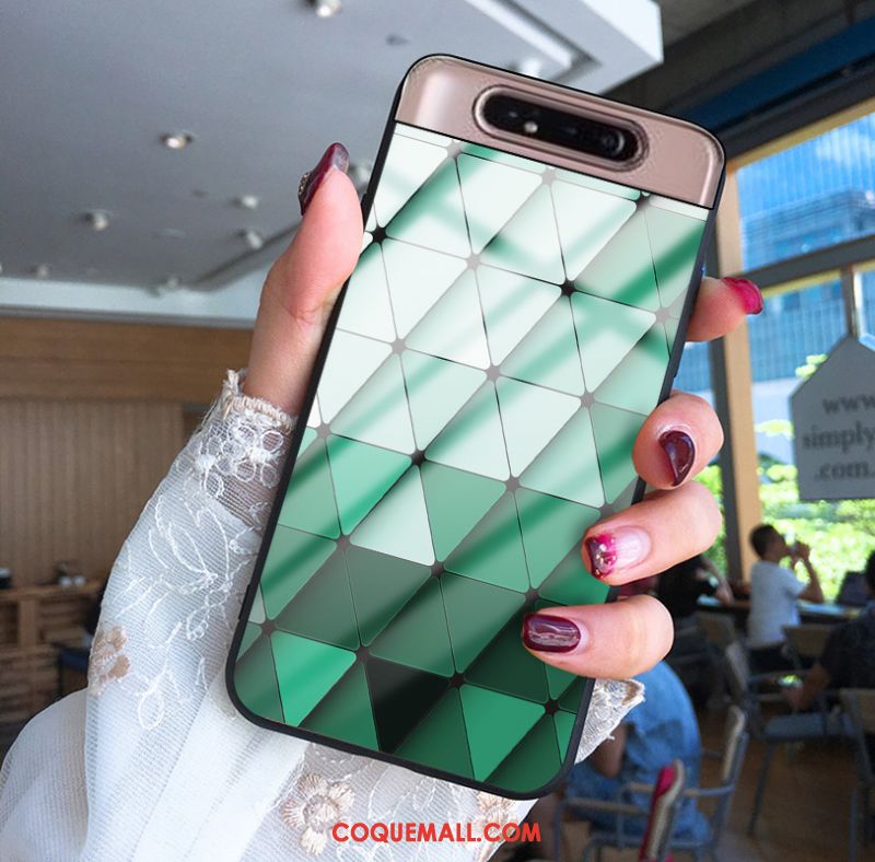 Étui Samsung Galaxy A80 Vert Simple Incassable, Coque Samsung Galaxy A80 Téléphone Portable Étoile