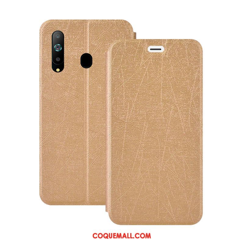 Étui Samsung Galaxy A8s Boucle Magnétique Blanc Fluide Doux, Coque Samsung Galaxy A8s En Cuir Étoile